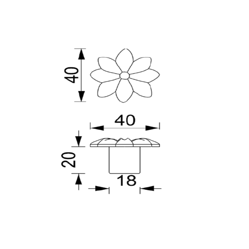 Flower Knob - 111