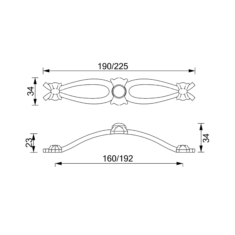 Transitional Crystal Handle - 274