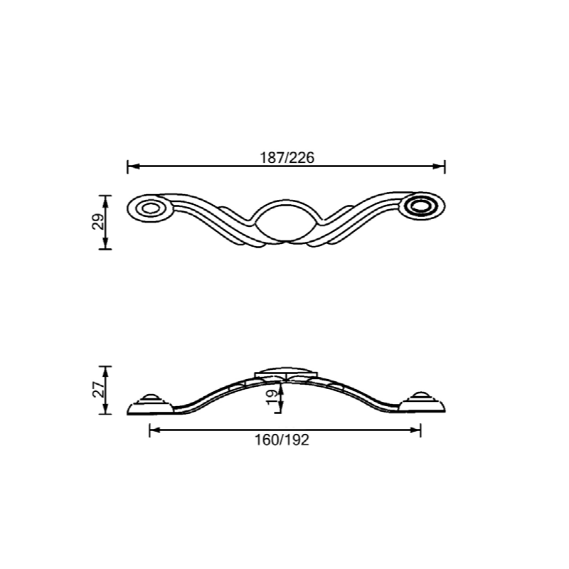 Traditional Crystal Handle - 275