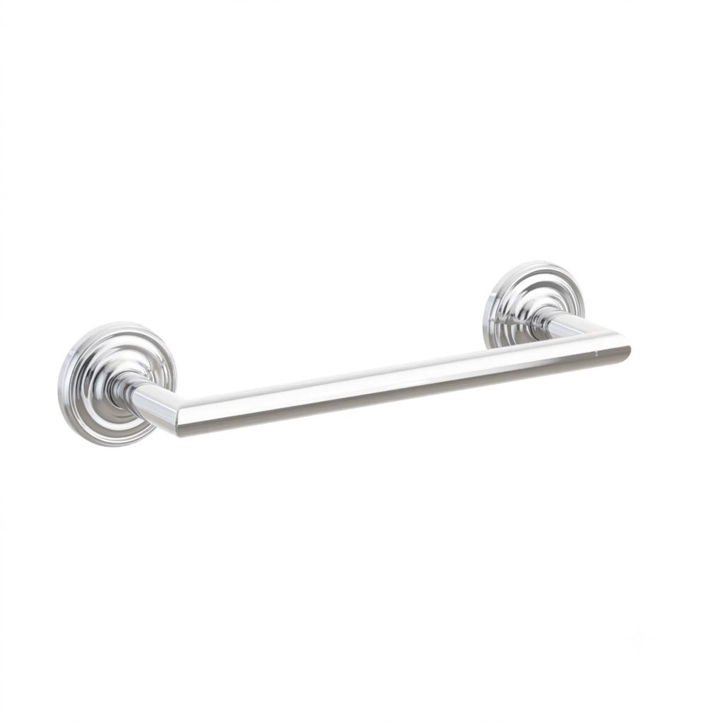Emtek Modern Tubular Brass Towel Bar - Large Rosette