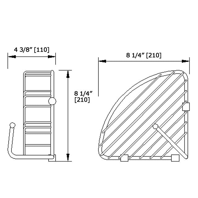 Laloo Corner Wire Basket - Wire Baskets Collection