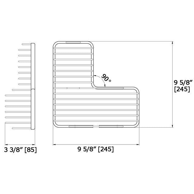 Laloo Corner Wire Basket - Wire Baskets Collection