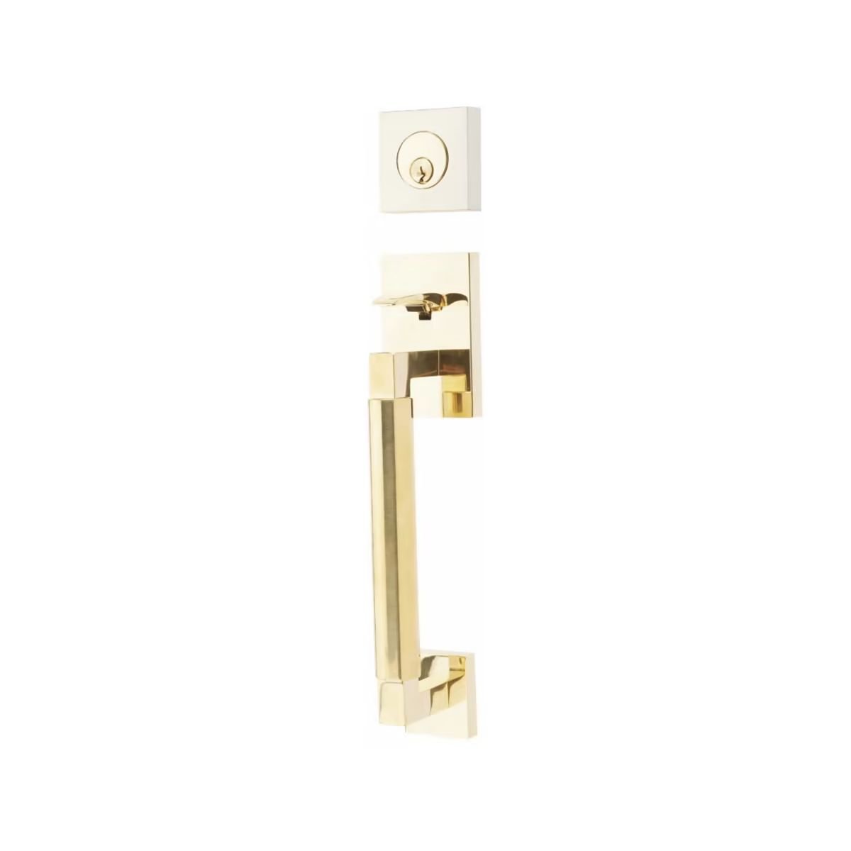 Emtek Brass Tubular Entrance Handlesets - Hercules Smooth Sectional
