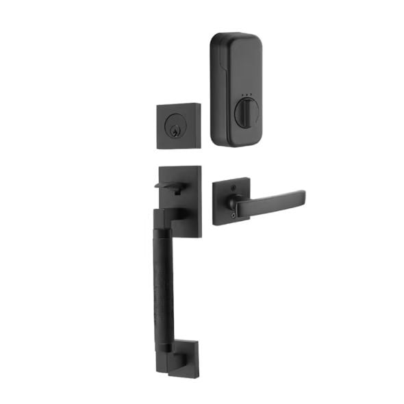 Emtek Brass Tubular Entrance Handlesets - Hercules Knurled Sectional
