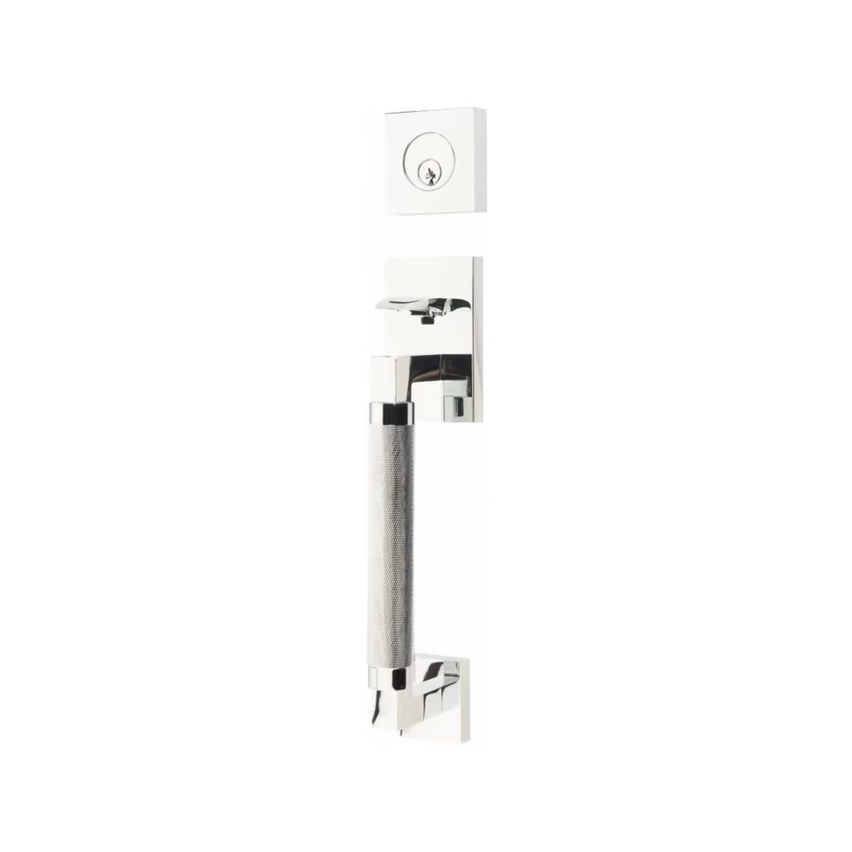 Emtek Brass Tubular Entrance Handlesets - Hercules Knurled Sectional