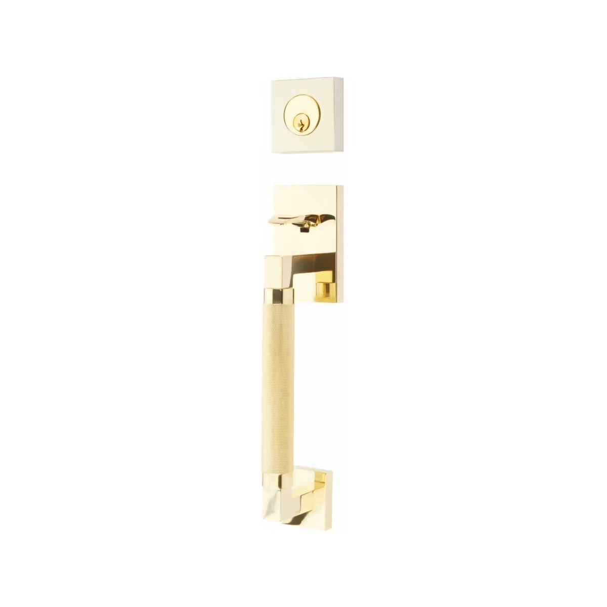 Emtek Brass Tubular Entrance Handlesets - Hercules Knurled Sectional