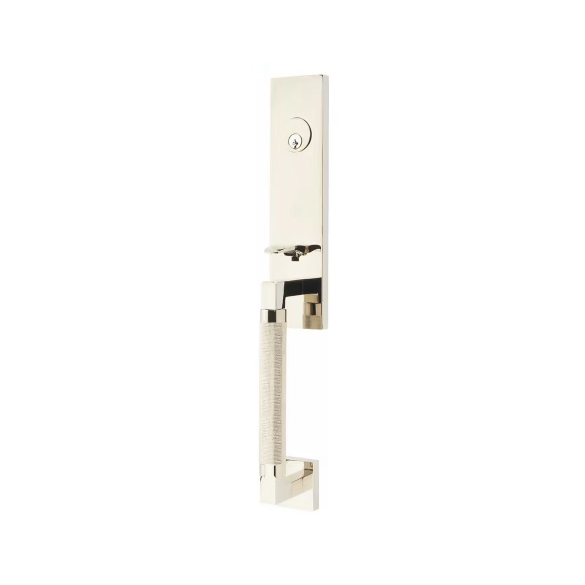 Emtek Brass Tubular Entrance Handlesets - Hercules Knurled Monolithic