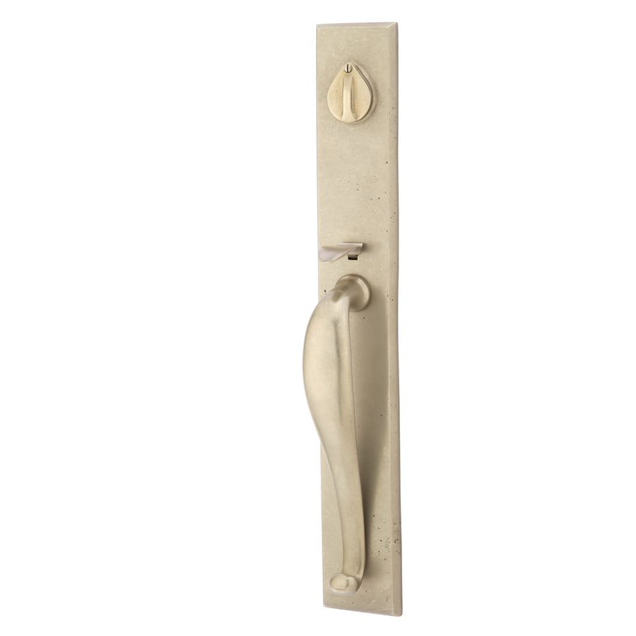 Emtek Sandcast Bronze Tubular Entrance Handlesets - Rectangular Full Length