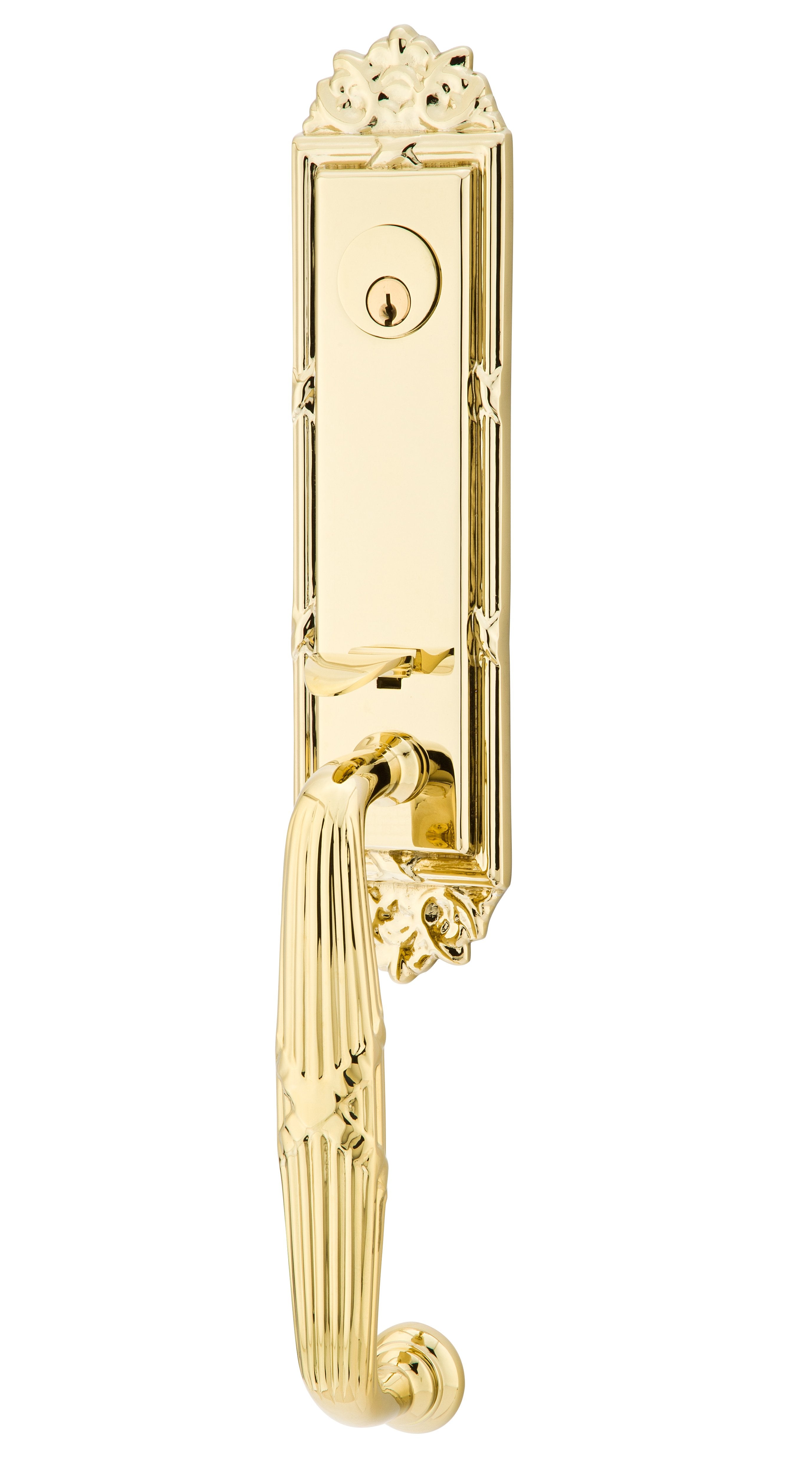 Emtek Brass Tubular Entrance Handlesets -Ribbon & Reed