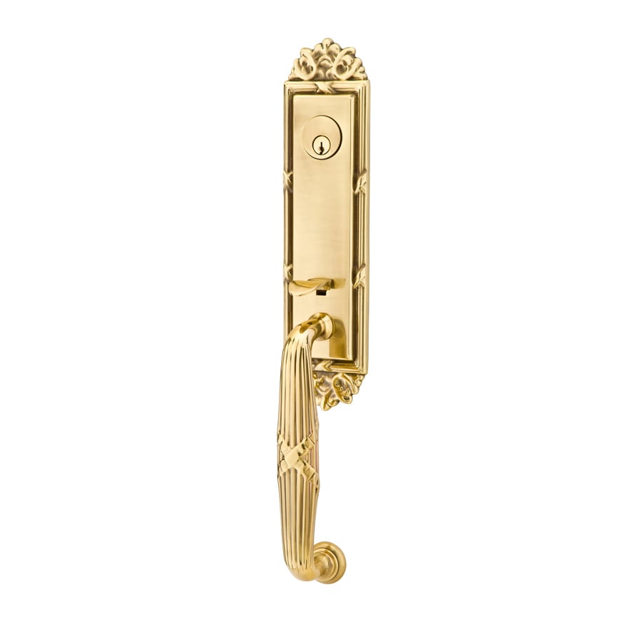 Emtek Brass Tubular Entrance Handlesets -Ribbon & Reed
