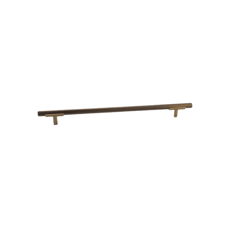 Hexagon Two Tone Appliance Pull - Satin Brass Base 4776