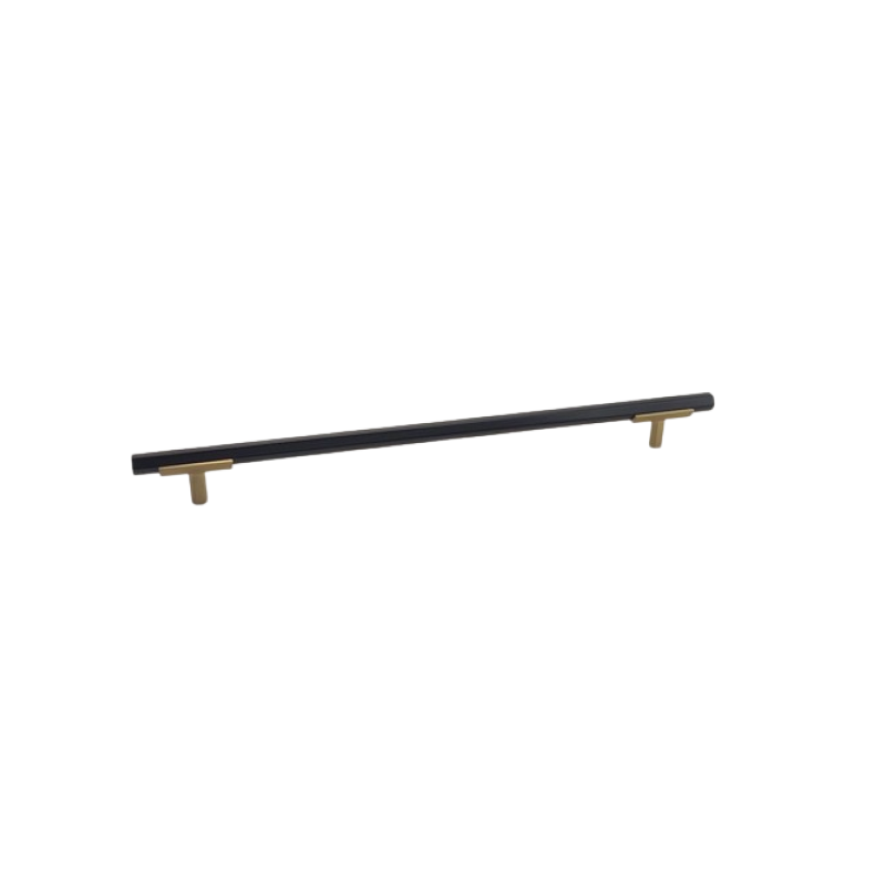 Hexagon Two Tone Appliance Pull - Satin Brass Base 4776