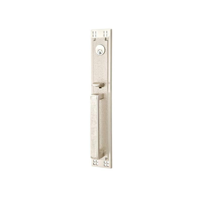 Emtek Brass Tubular Entrance Handlesets - Arts & Crafts Full Length