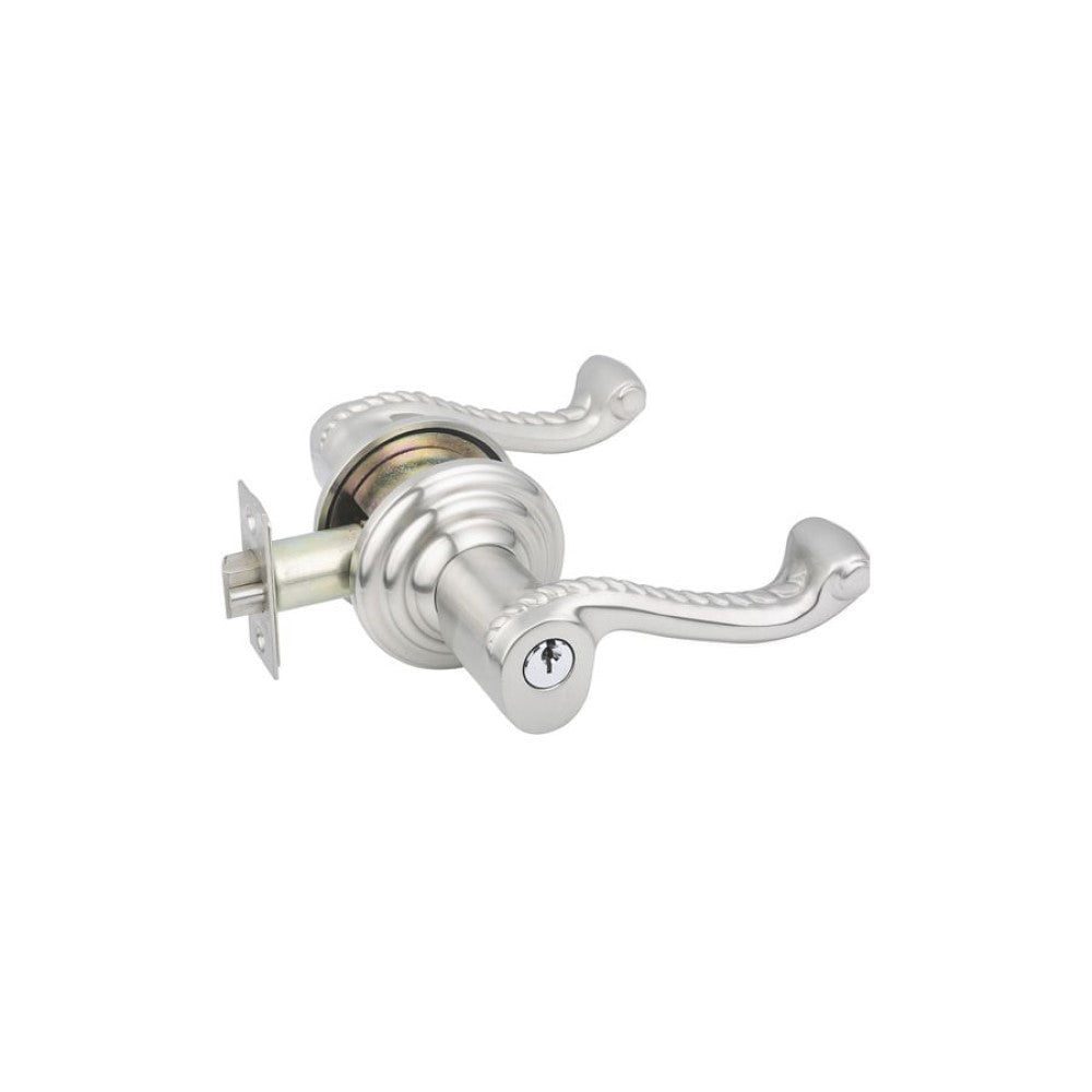 Emtek Classic Brass Key In Entrance Locksets - Regular Rosette With Rope Lever