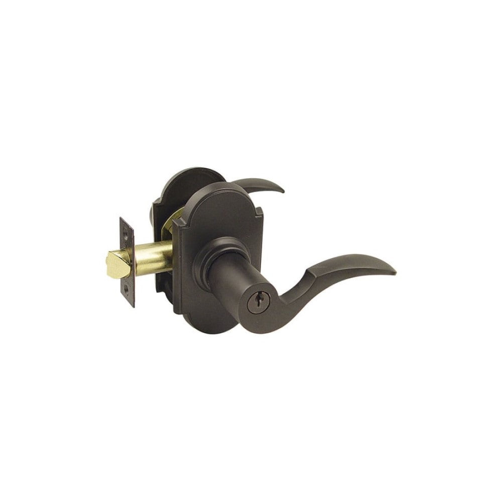 Emtek Classic Brass Key In Entrance Locksets - #8 Rosette With Cortina Lever