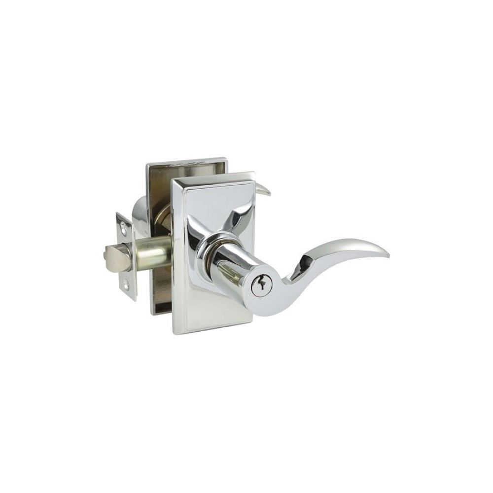 Emtek Classic Brass Key In Entrance Locksets - Rectangular Rosette With Cortina Lever