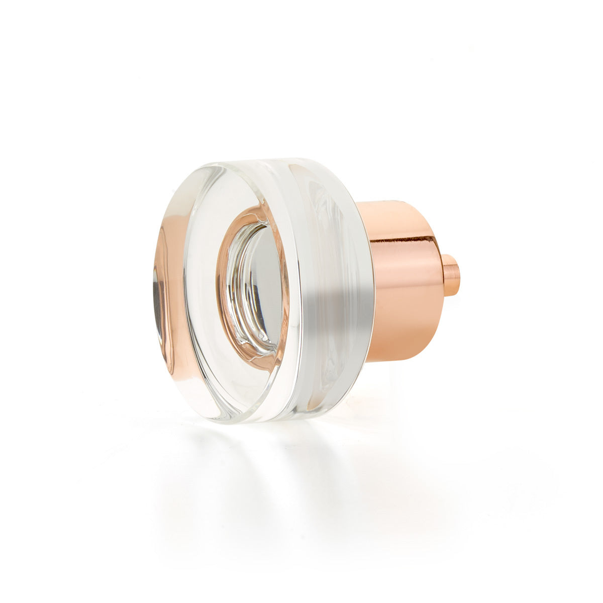 Schaub City Lights Round Disc Glass Knob - City Lights Collection