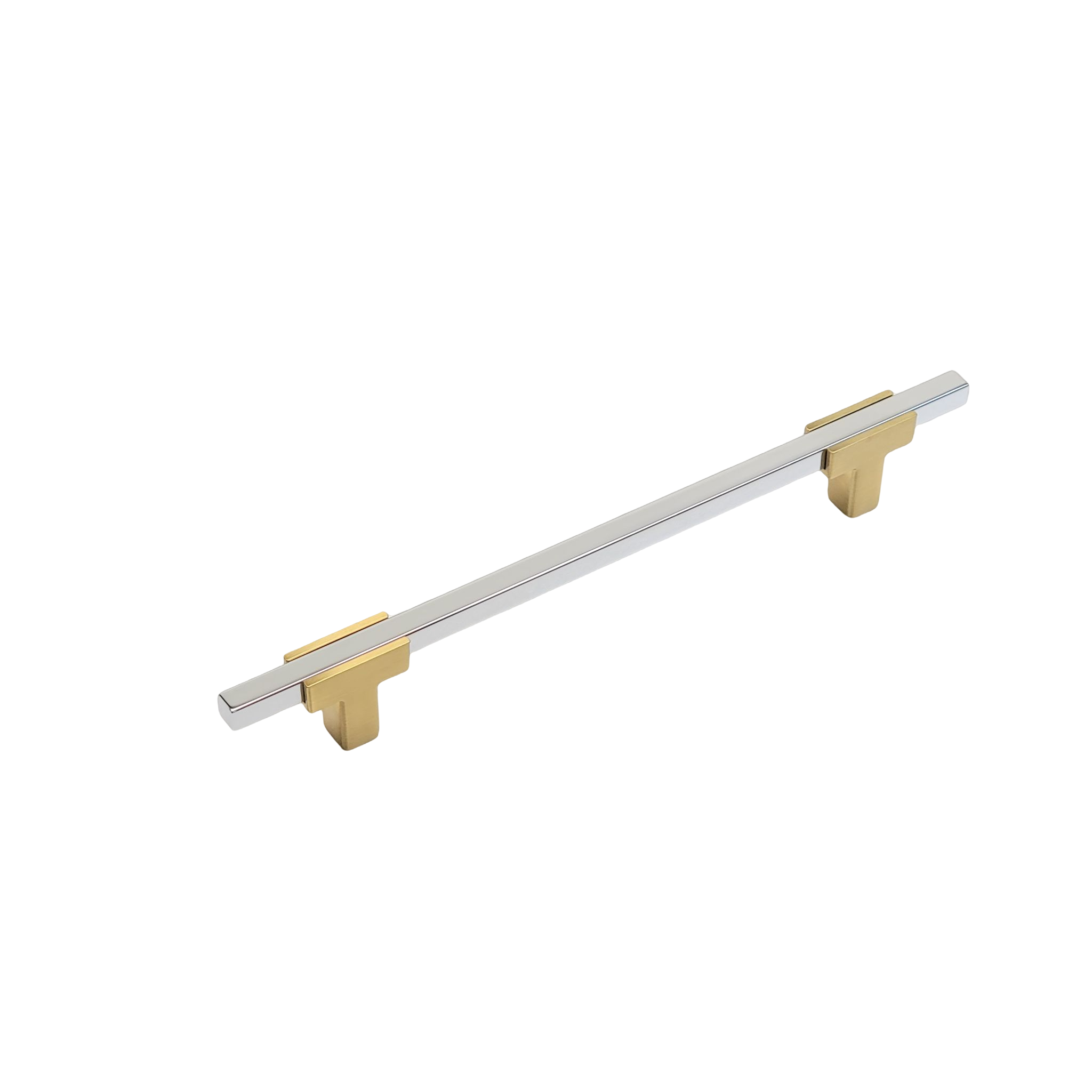 Two Tone T-Bar Handle - Brushed Gold Base 778