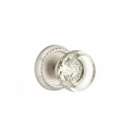 Emtek Door Handle - Georgetown Glass Knob, Rope Rosette