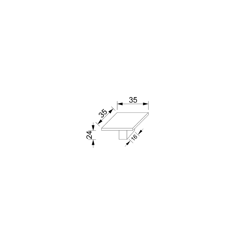 Square Knob - Small 808