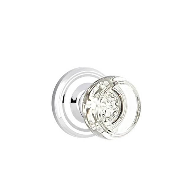 Emtek Door Handle - Georgetown Glass Knob, Regular Rosette