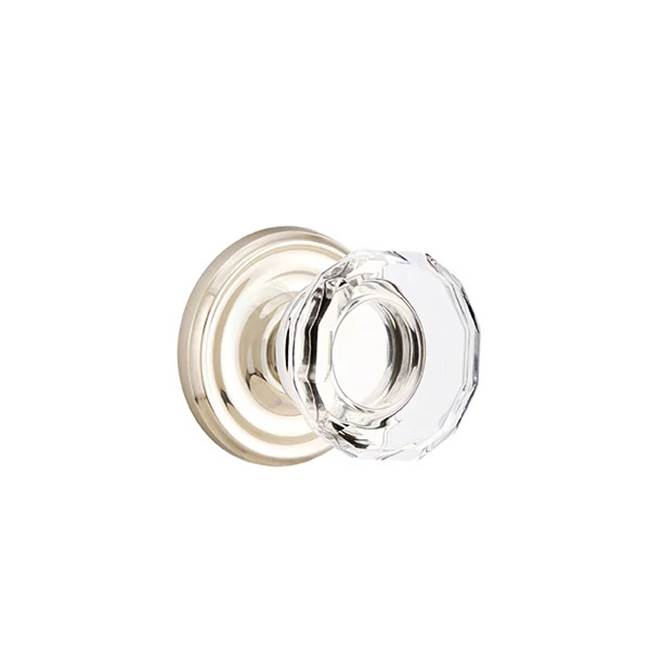 Emtek Door Handle - Lowell Glass Knob, Regular Rosette