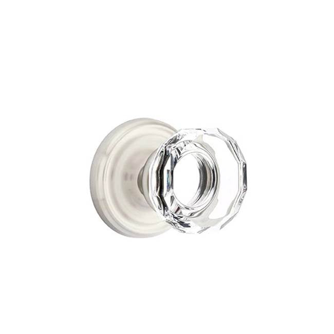 Emtek Door Handle - Lowell Glass Knob, Regular Rosette