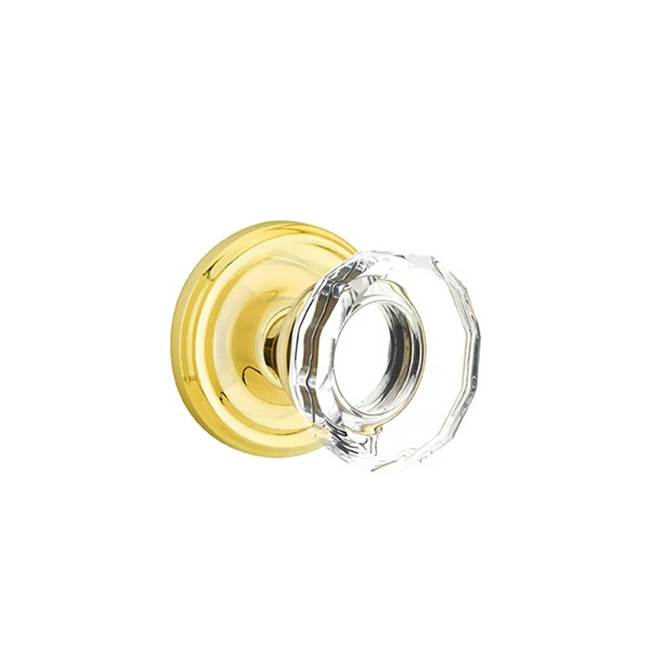 Emtek Door Handle - Lowell Glass Knob, Regular Rosette