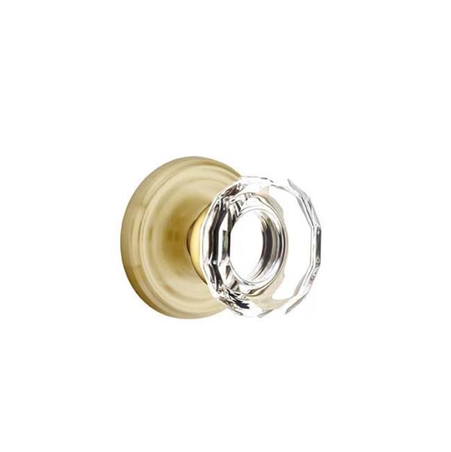 Emtek Door Handle - Lowell Glass Knob, Regular Rosette