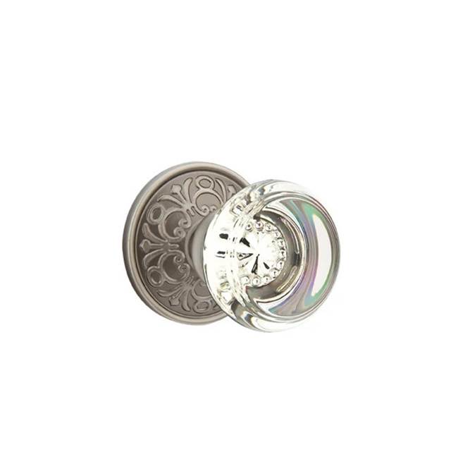 Emtek Door Handle - Georgetown Glass Knob, Lancaster Rosette