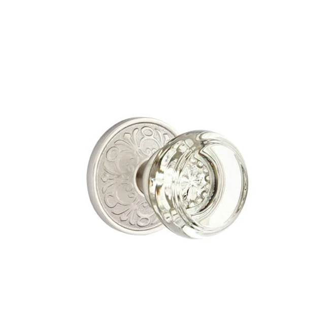 Emtek Door Handle - Georgetown Glass Knob, Lancaster Rosette