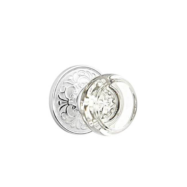 Emtek Door Handle - Georgetown Glass Knob, Lancaster Rosette