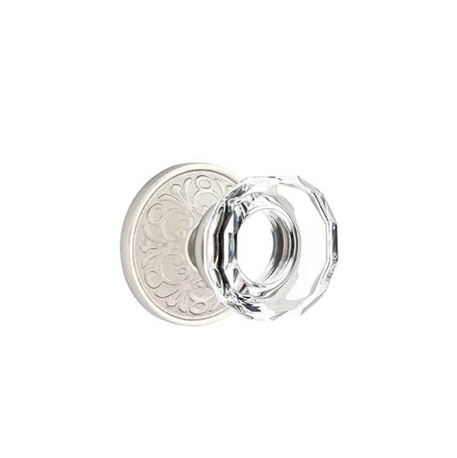 Emtek Door Handle - Lowell Glass Knob, Lancaster Rosette