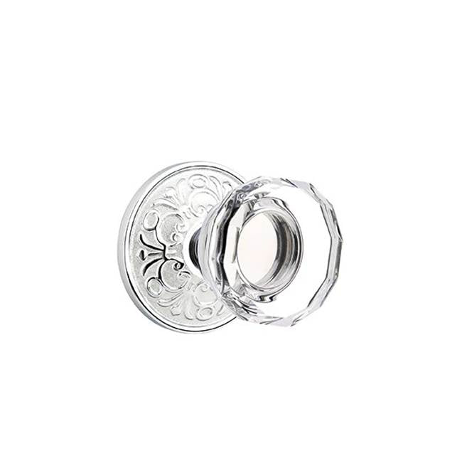 Emtek Door Handle - Lowell Glass Knob, Lancaster Rosette