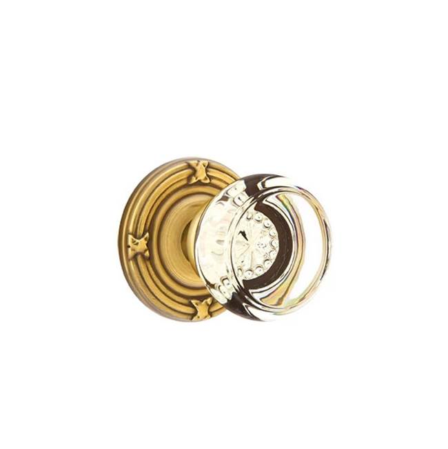 Emtek Door Handle - Georgetown Glass Knob, Ribbon & Reed Rosette