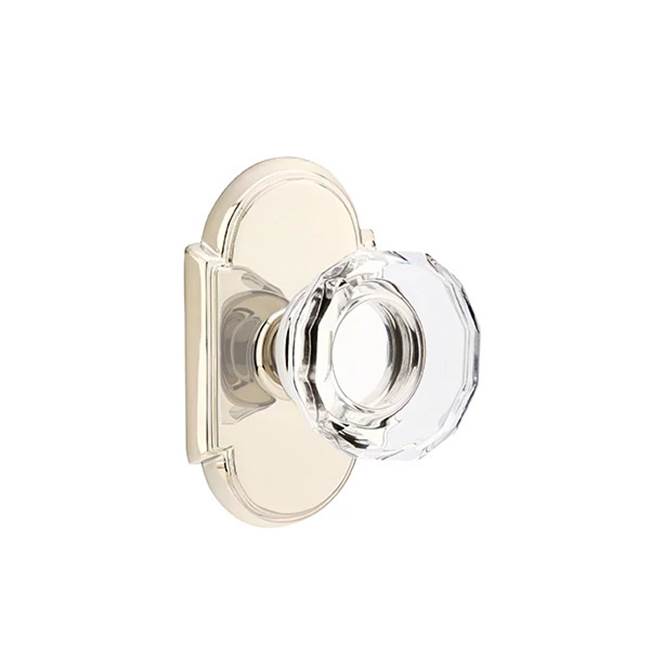Emtek Door Handle - Lowell Glass Knob, #8 Rosette