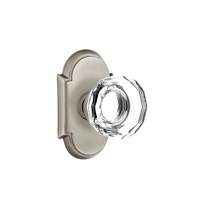 Emtek Door Handle - Lowell Glass Knob, #8 Rosette