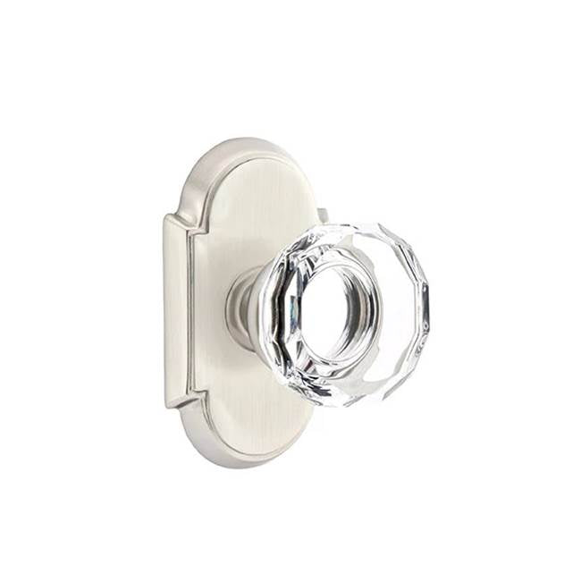 Emtek Door Handle - Lowell Glass Knob, #8 Rosette