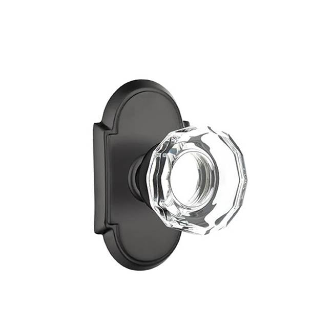 Emtek Door Handle - Lowell Glass Knob, #8 Rosette