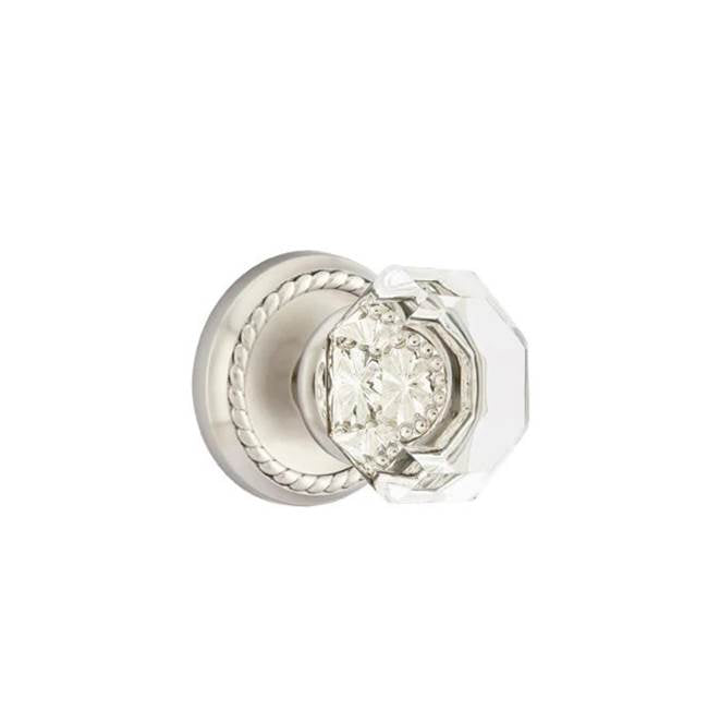 Emtek Door Handle - Old Town Glass Knob, Rope Rosette