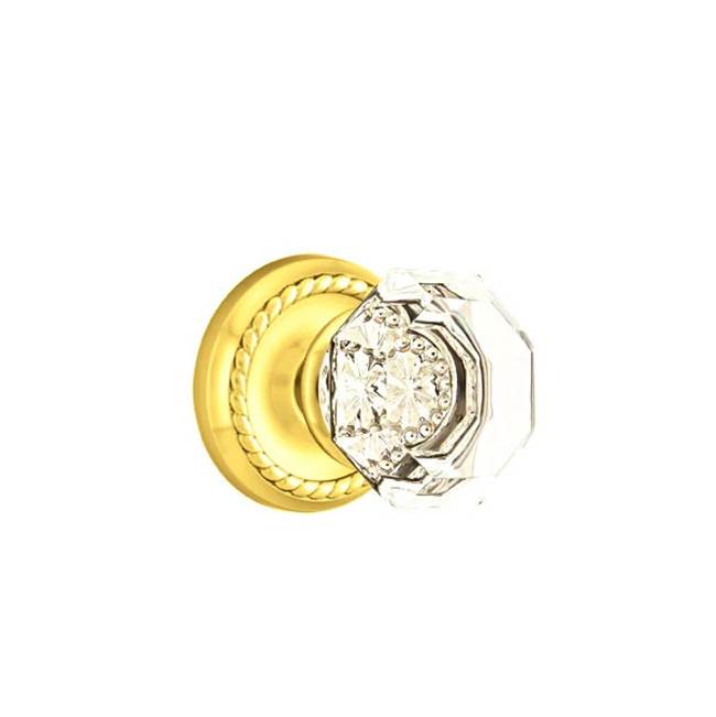 Emtek Door Handle - Old Town Glass Knob, Rope Rosette