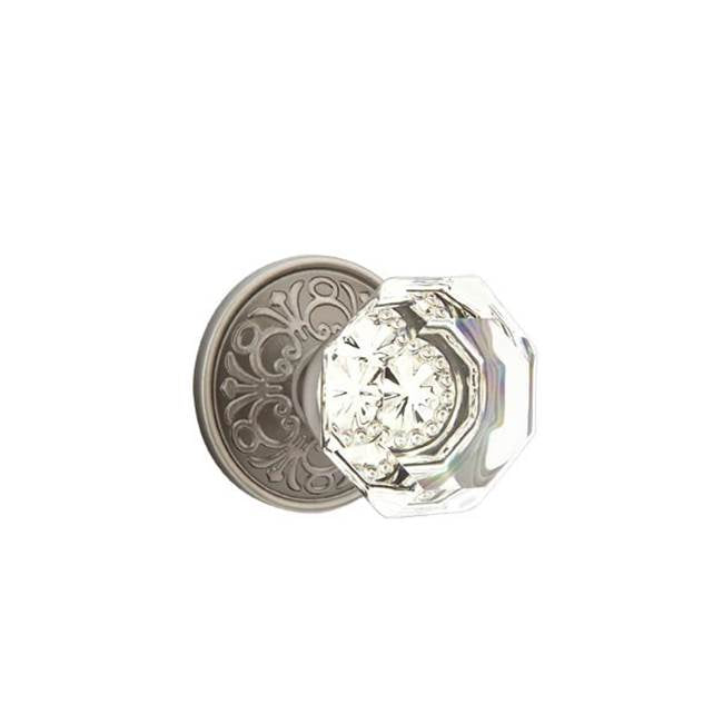 Emtek Door Handle - Old Town Glass Knob, Lancaster Rosette
