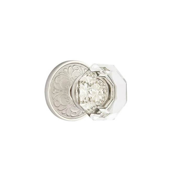 Emtek Door Handle - Old Town Glass Knob, Lancaster Rosette