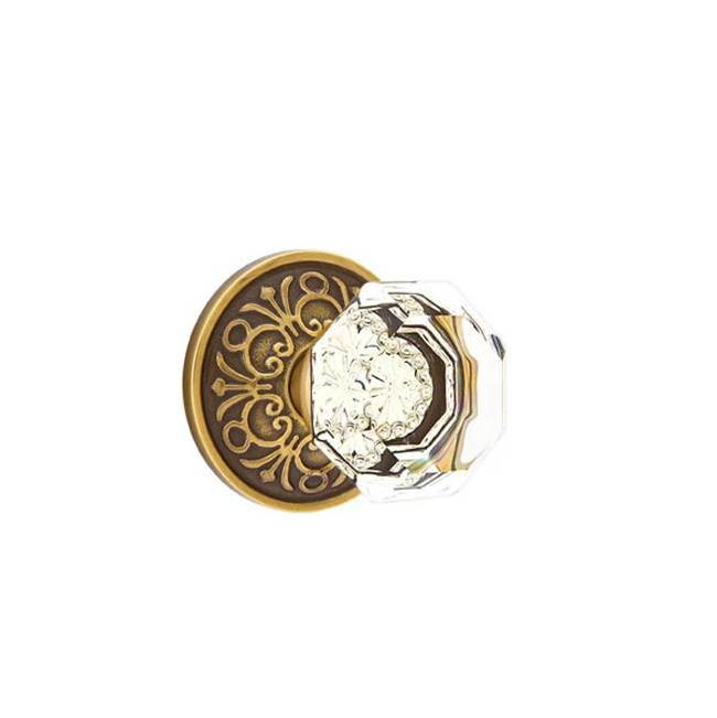 Emtek Door Handle - Old Town Glass Knob, Lancaster Rosette