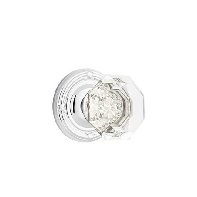 Emtek Door Handle - Old Town Glass Knob, Ribbon & Reed Rosette