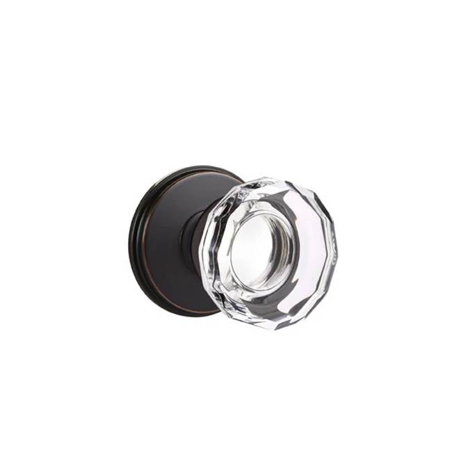 Emtek Door Handle - Lowell Glass Knob, Watford Rosette