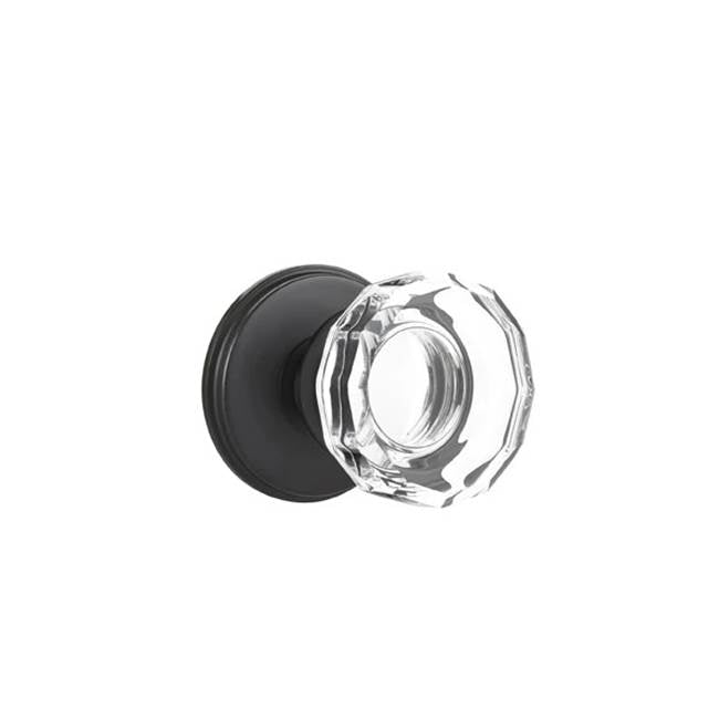 Emtek Door Handle - Lowell Glass Knob, Watford Rosette