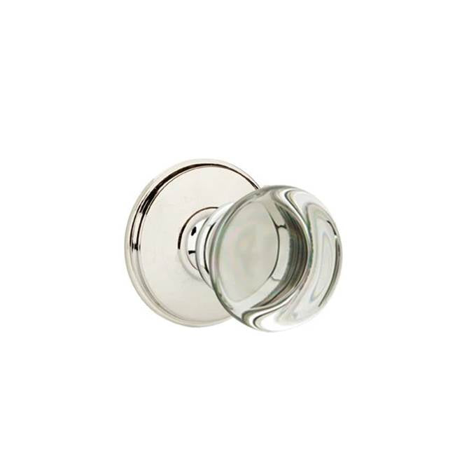 Emtek Door Handle - Providence Glass Knob, Watford Rosette