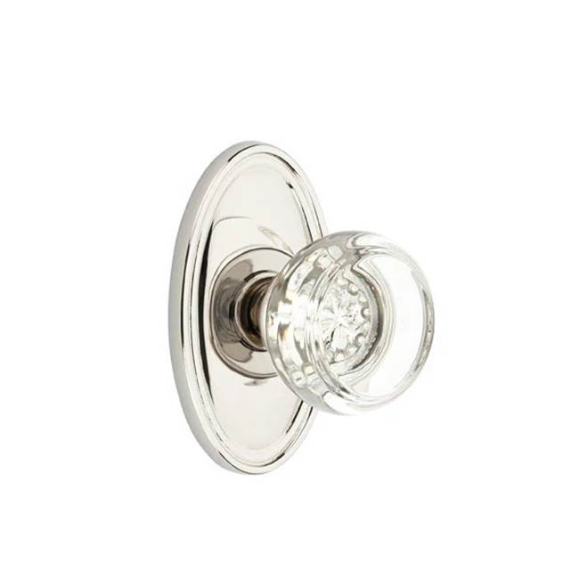 Emtek Door Handle - Georgetown Glass Knob, Oval Rosette
