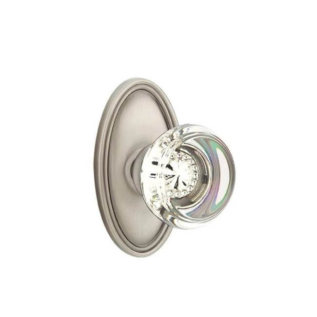 Emtek Door Handle - Georgetown Glass Knob, Oval Rosette